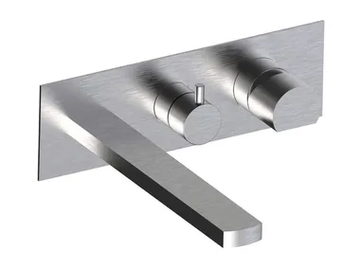 BORGIA 89528V2 - Wall-mounted stainless steel bathtub mixer with diverter by Rubinetterie Frattini - view 2